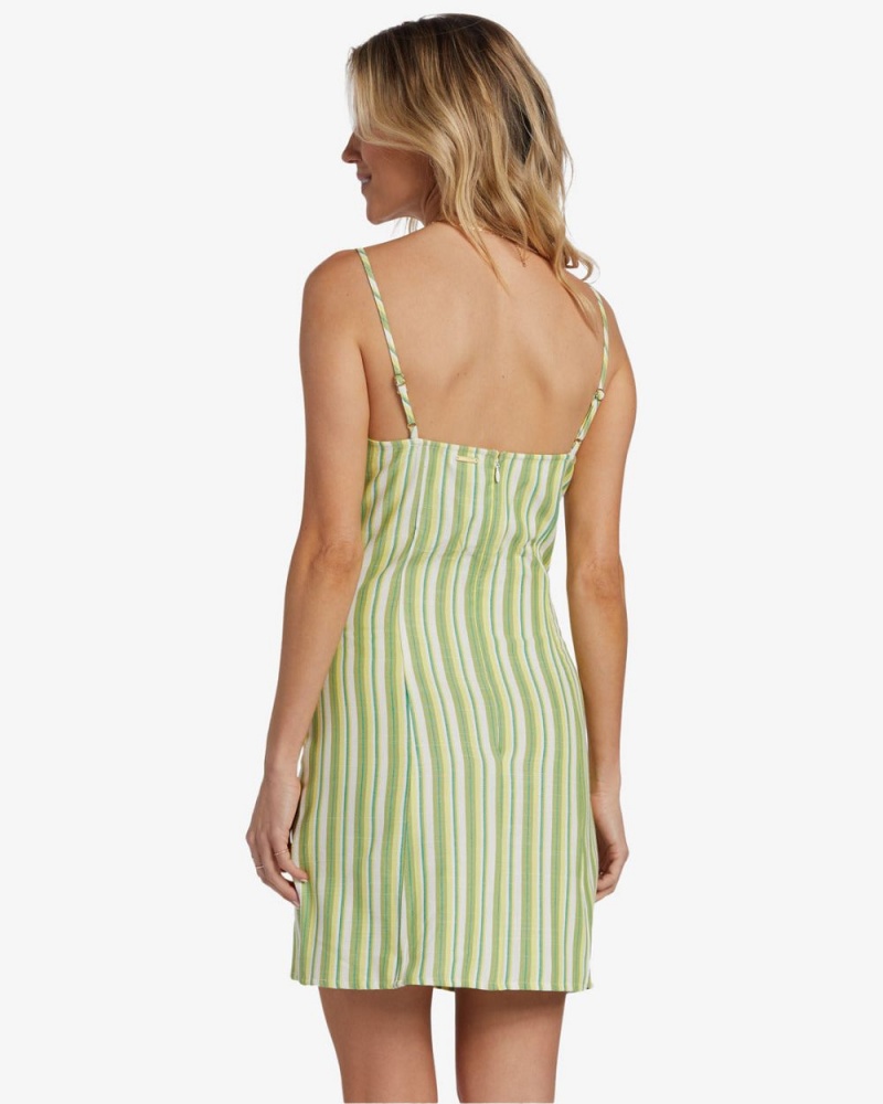 Palm Green Women's Billabong Stay Awhile Mini Dress | 912504YMC