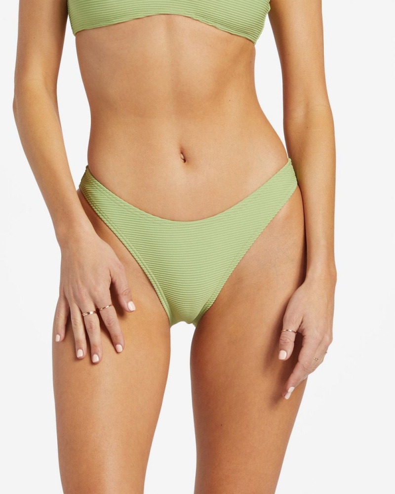 Palm Green Women's Billabong Tanlines Hike Bikini Bottoms | 985712DTB