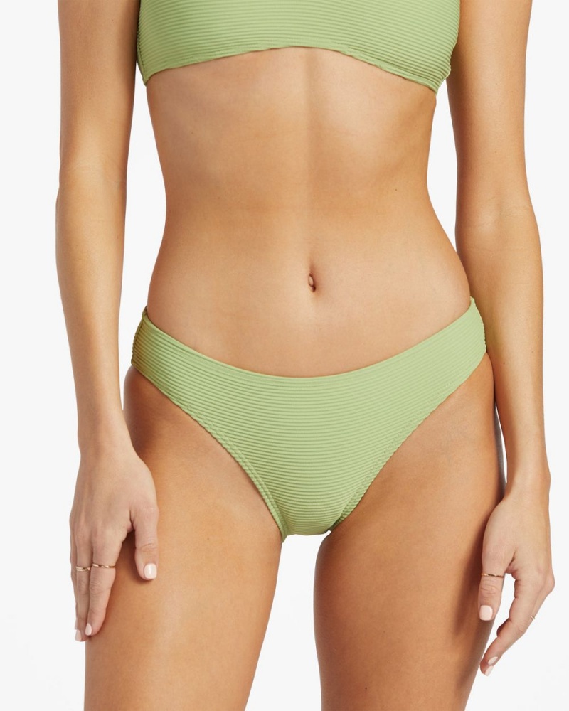 Palm Green Women's Billabong Tanlines Lowrider Bikini Bottoms | 056239YTX