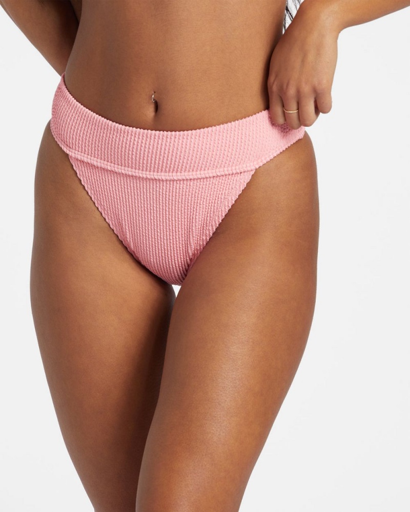 Pink Women's Billabong Summer High Aruba Bikini Bottoms | 167493BPL