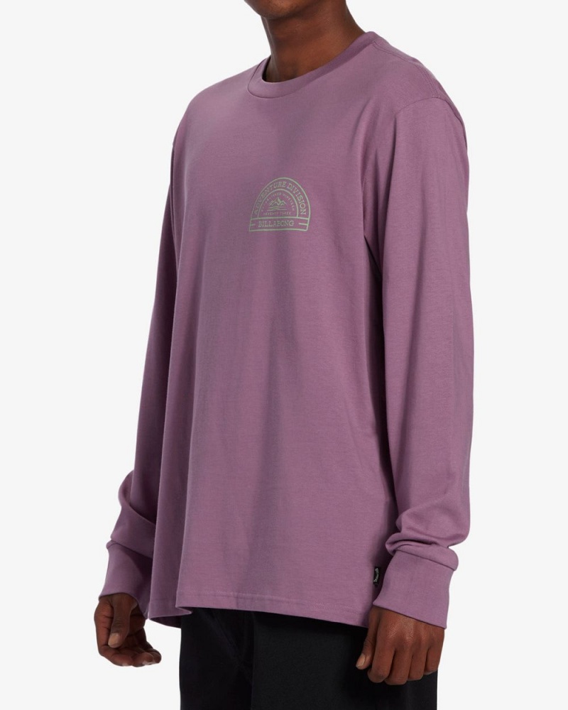 Plum Men's Billabong Sun Up Long Sleeve T-Shirt | 179024ISJ