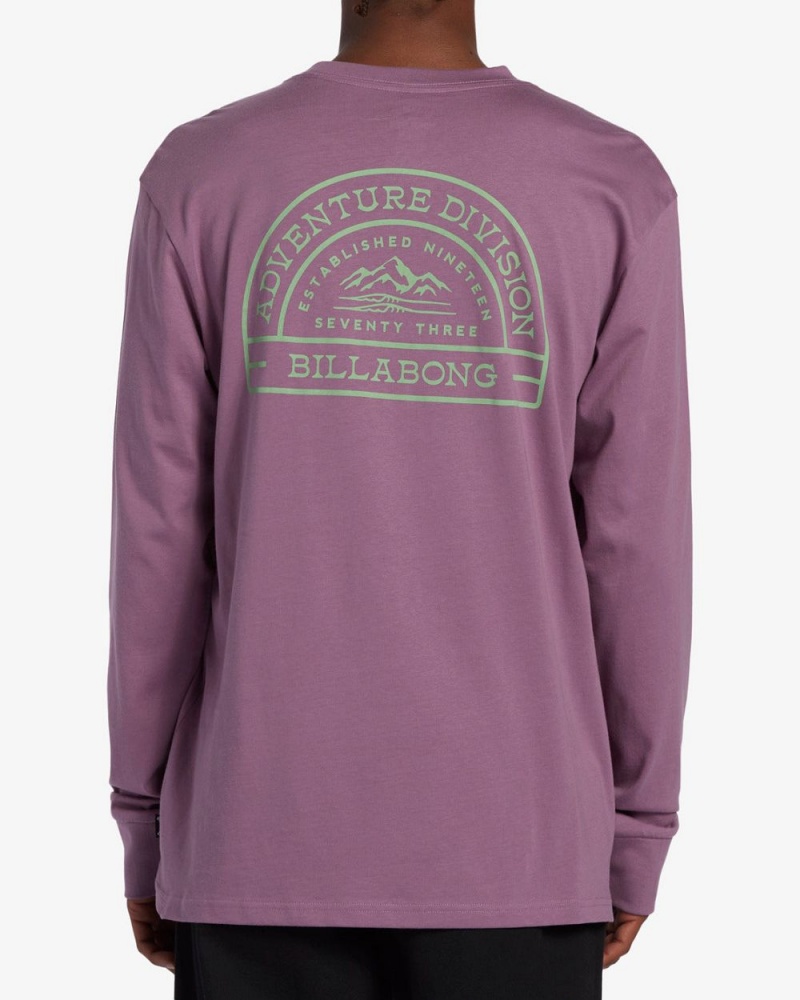 Plum Men's Billabong Sun Up Long Sleeve T-Shirt | 179024ISJ