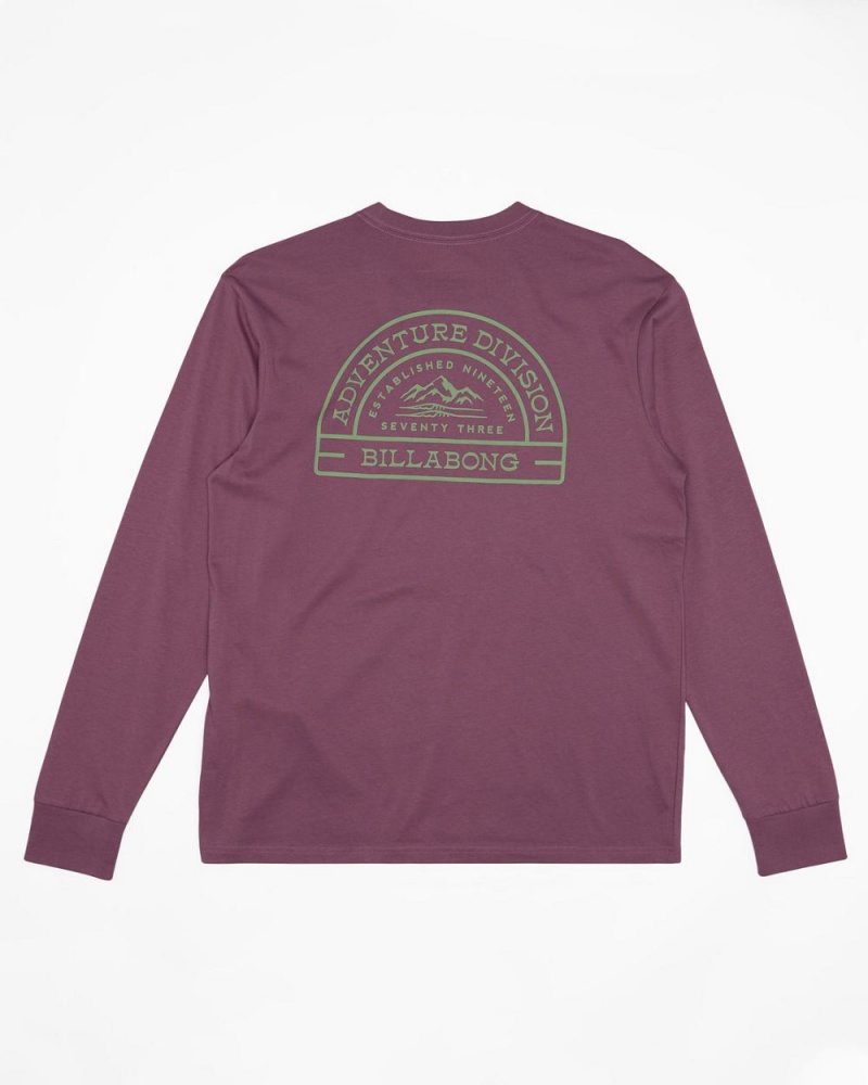 Plum Men's Billabong Sun Up Long Sleeve T-Shirt | 179024ISJ