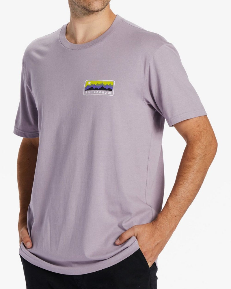 Purple Ash Men's Billabong Range T-Shirt | 758132GCZ