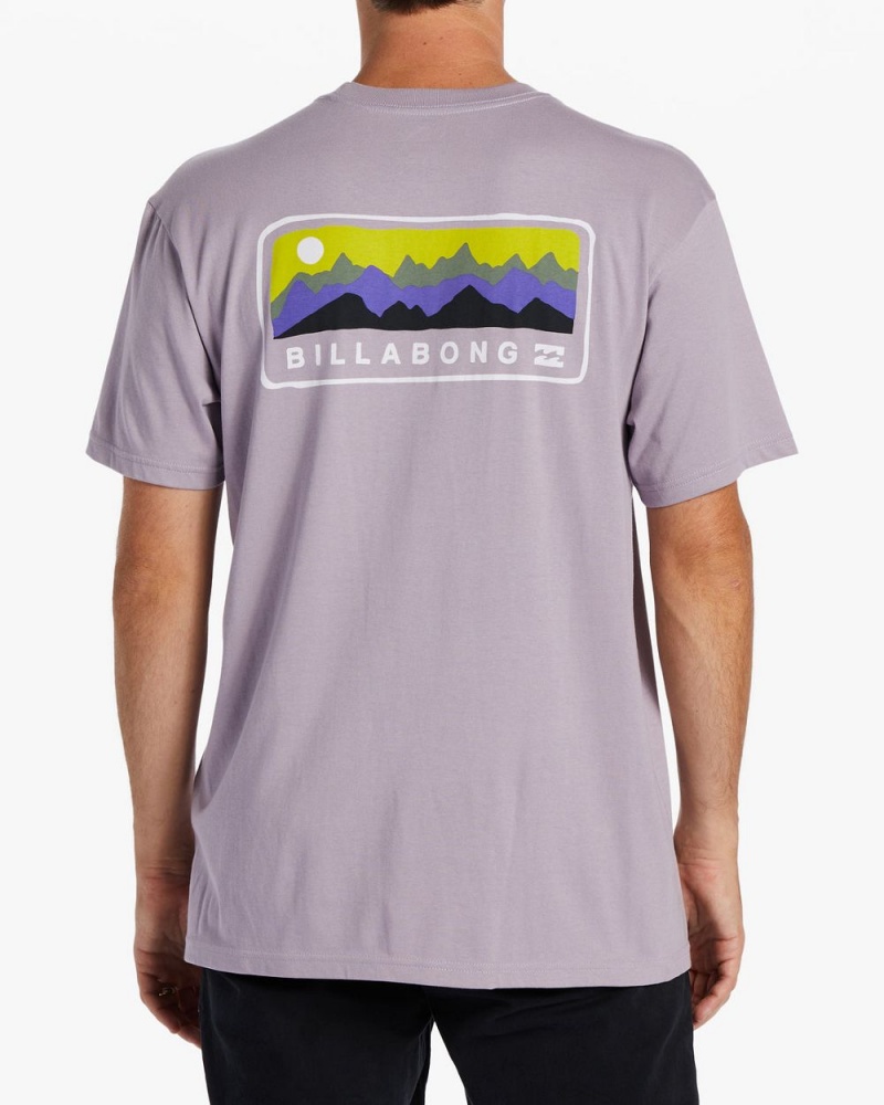 Purple Ash Men's Billabong Range T-Shirt | 758132GCZ