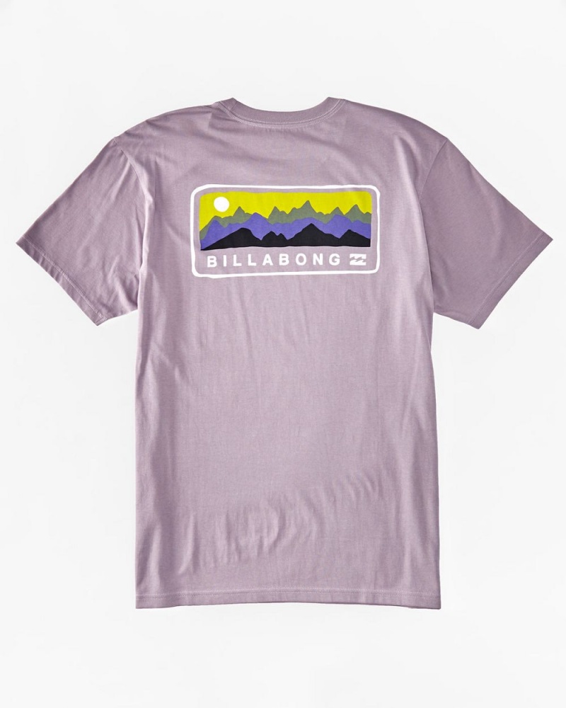 Purple Ash Men's Billabong Range T-Shirt | 758132GCZ