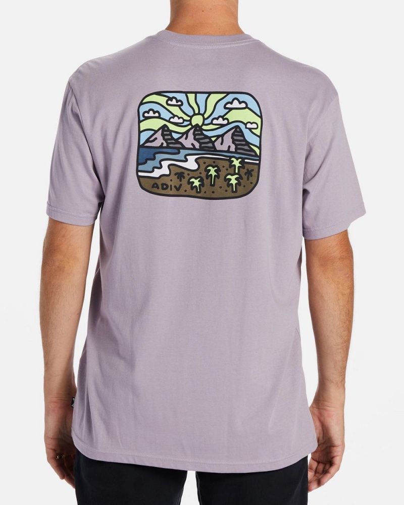 Purple Ash Men's Billabong Shine T-Shirt | 640593TPR