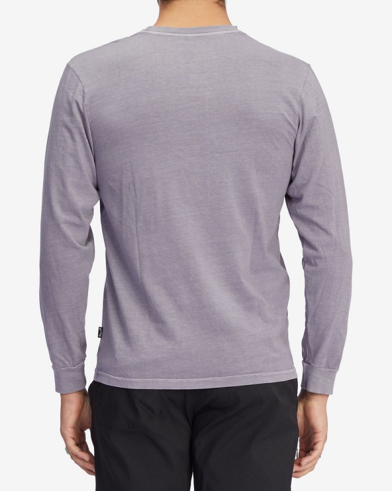 Purple Haze Men's Billabong Essential Wave Washed Long Sleeve T-Shirt | 468531VPH