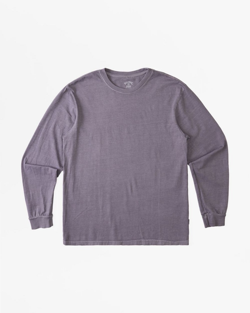 Purple Haze Men's Billabong Essential Wave Washed Long Sleeve T-Shirt | 468531VPH