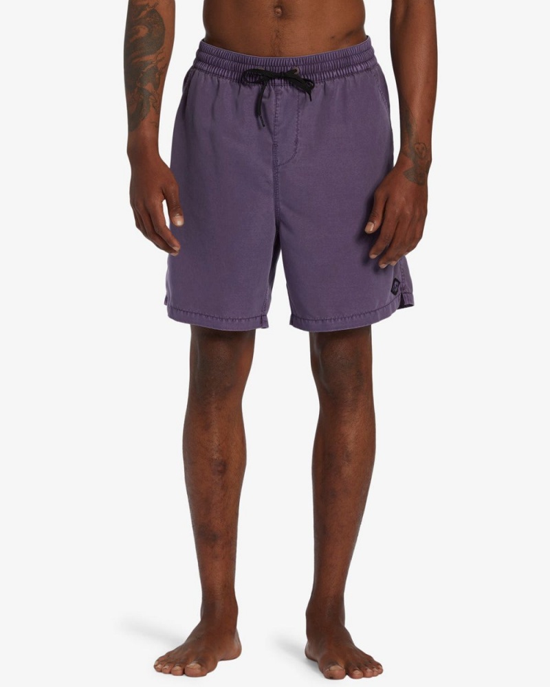 Purple Men's Billabong All Day Overdyed Layback 17