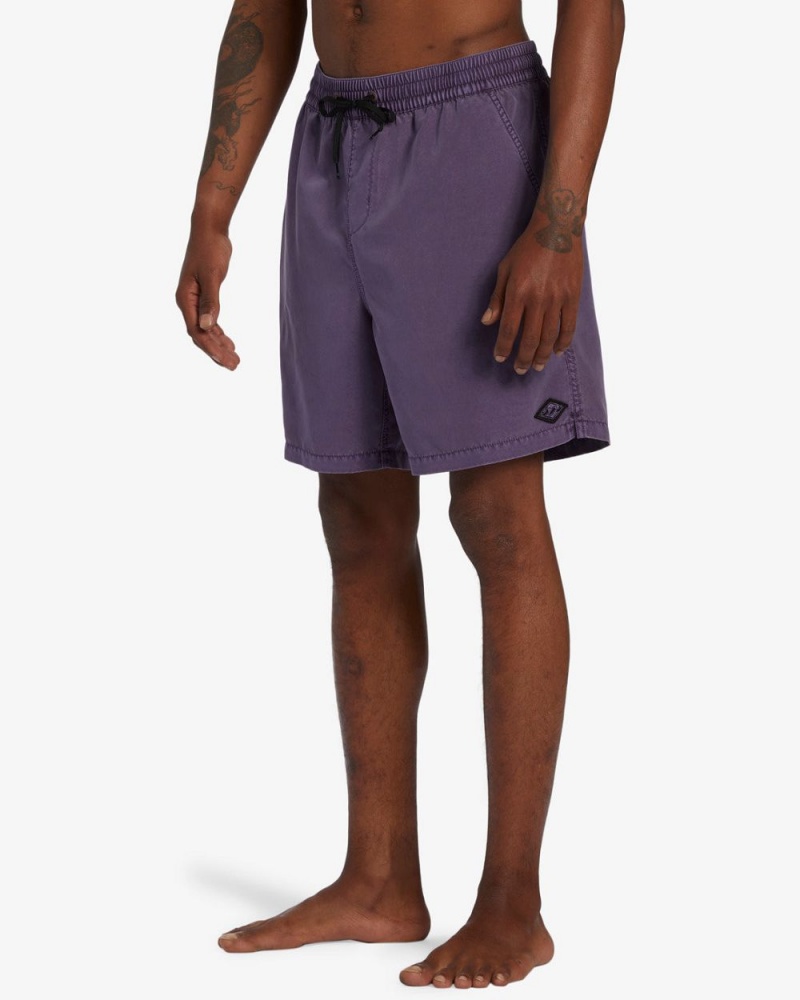 Purple Men's Billabong All Day Overdyed Layback 17