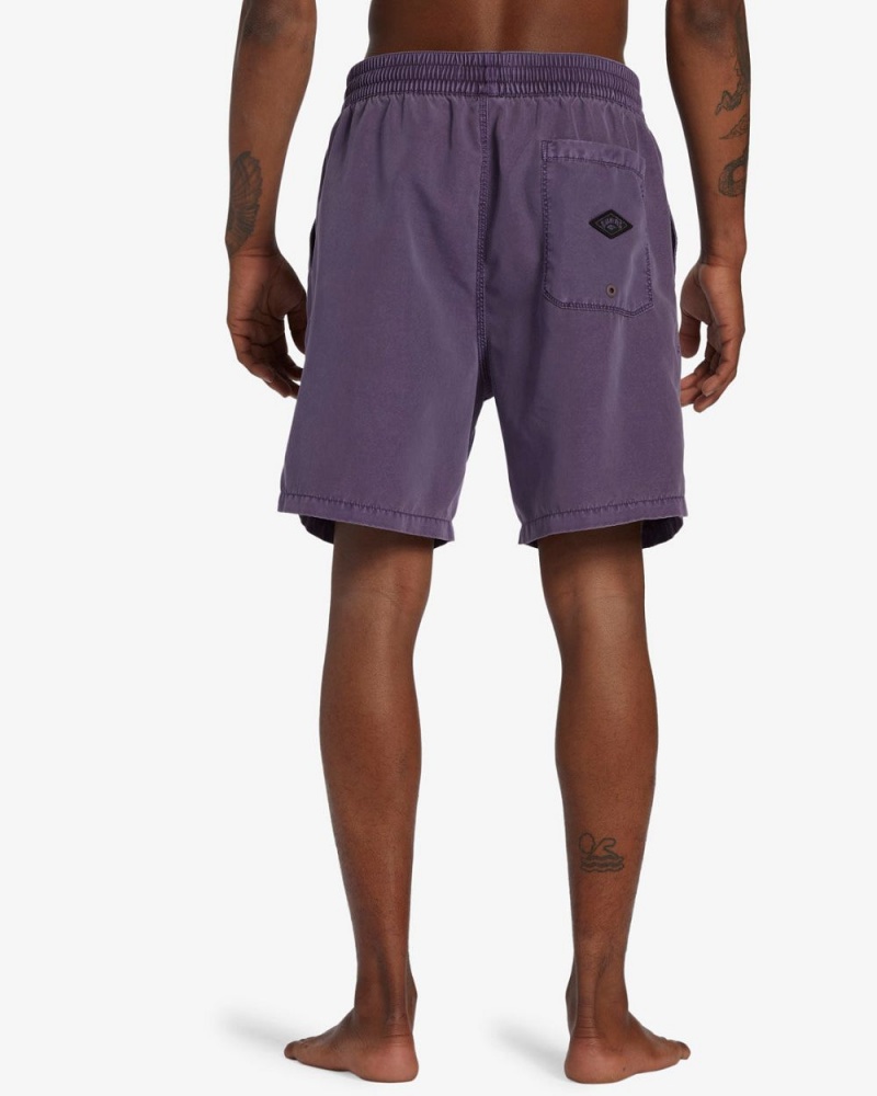 Purple Men's Billabong All Day Overdyed Layback 17