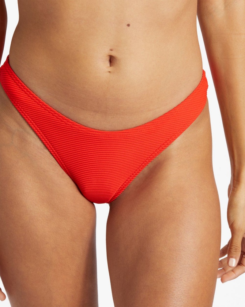 Rad Red Women's Billabong Tanlines Hike Bikini Bottoms | 102486IOQ