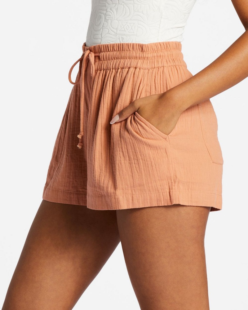 Rose Dawn Women's Billabong Day Tripper Elastic Shorts | 416852ODA