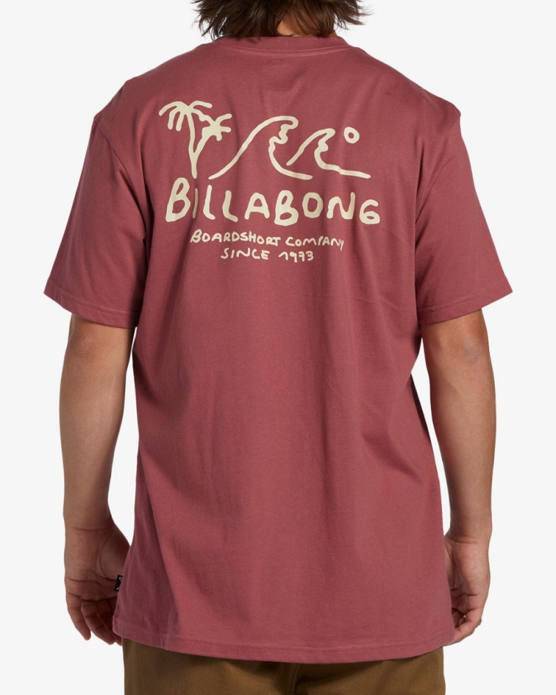 Rose Dust Men's Billabong Lounge Short Sleeve T-Shirt | 291068RVO