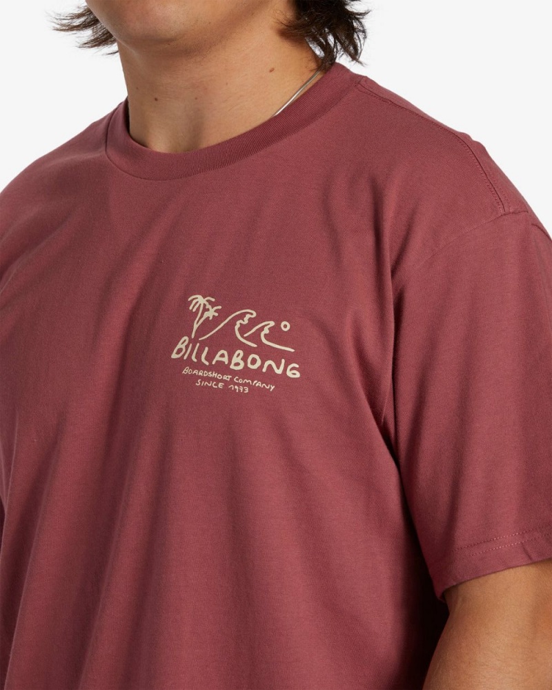 Rose Dust Men's Billabong Lounge Short Sleeve T-Shirt | 291068RVO