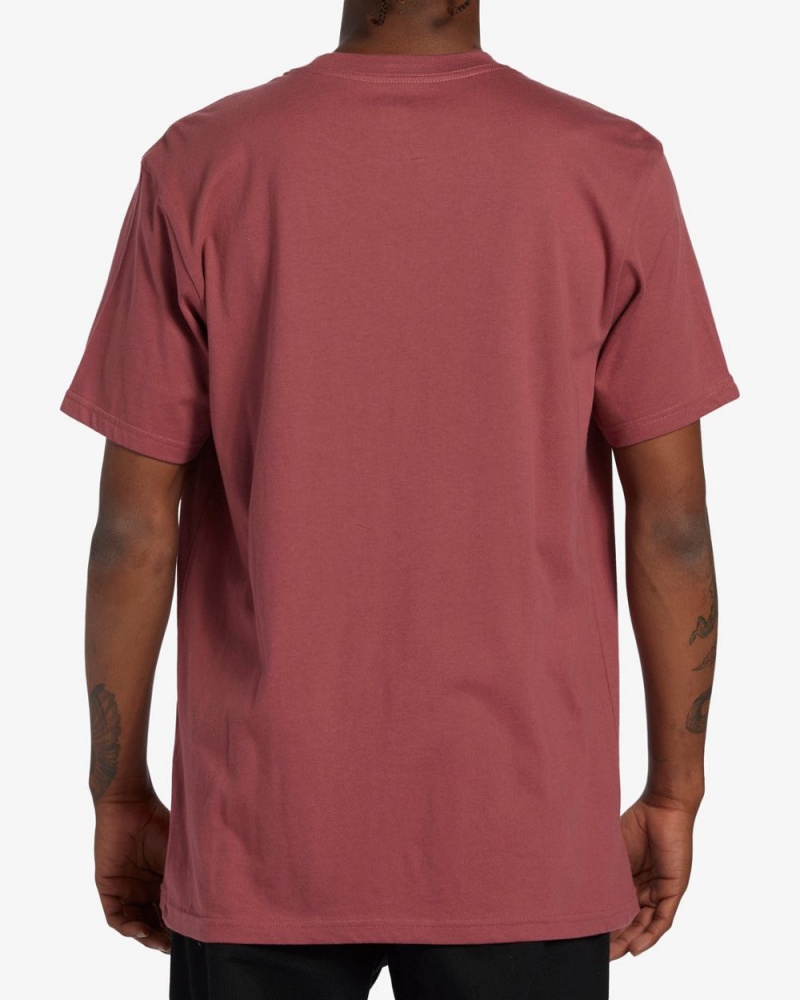 Rose Dust Men's Billabong Stacked Arch Short Sleeve T-Shirt | 570291GHL