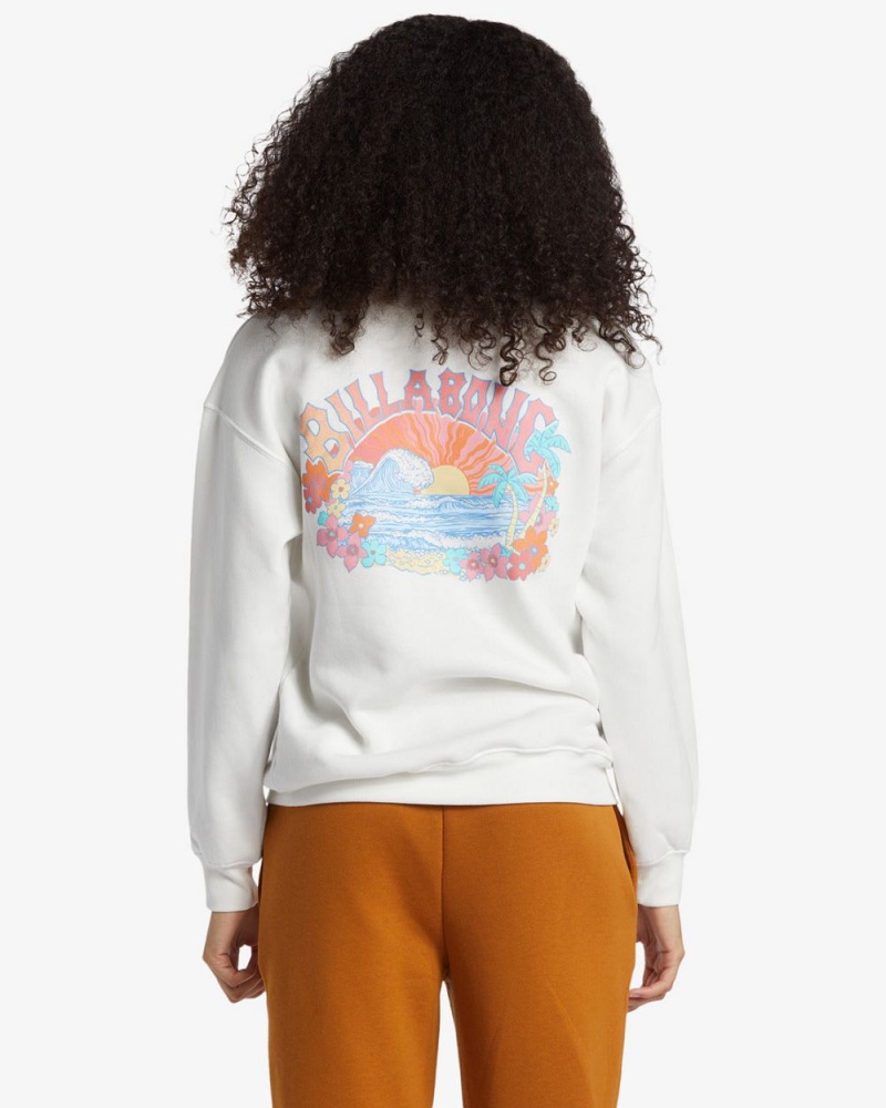 Salt Crystal Women's Billabong Paradise Feels Sweatshirt | 954381CAN