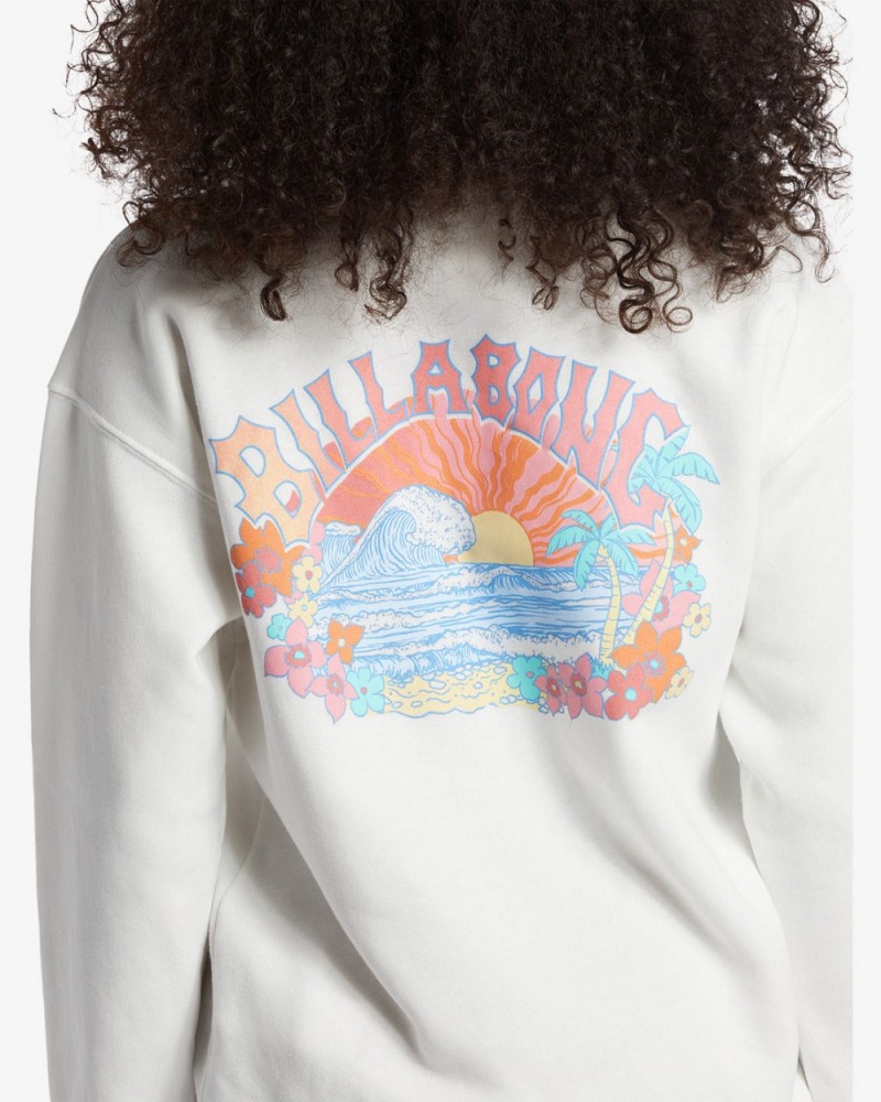 Salt Crystal Women's Billabong Paradise Feels Sweatshirt | 954381CAN