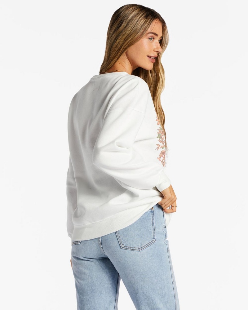 Salt Crystal Women's Billabong Ride The Wave Sweatshirt | 092835ASV