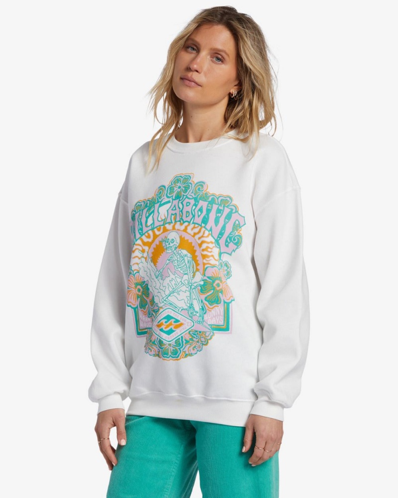 Salt Crystal Women's Billabong Sunny Days Sweatshirt | 456290DSL