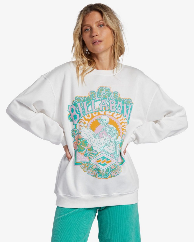 Salt Crystal Women\'s Billabong Sunny Days Sweatshirt | 456290DSL