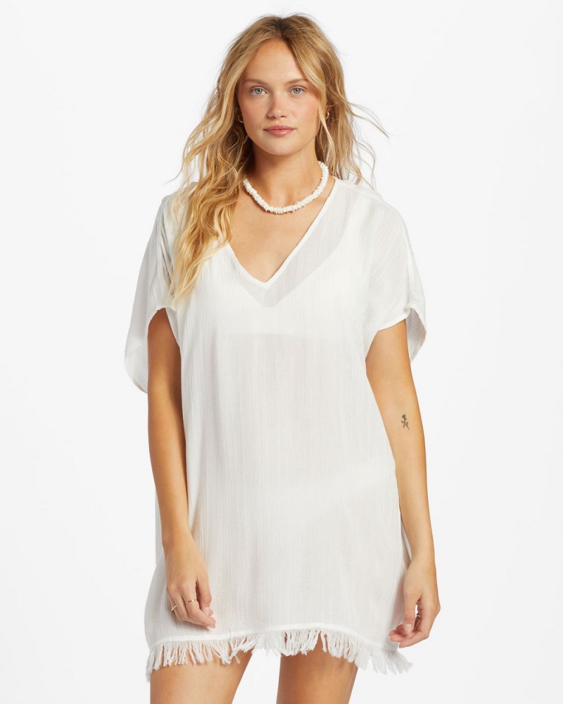 Salt Crystal Women\'s Billabong Walk Away Tunic Top Dress | 056318OIS