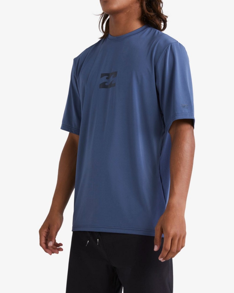 Slate Blue Men's Billabong All Day Wave Loose Fit Short Sleeve Surf T-Shirt | 748591DKZ