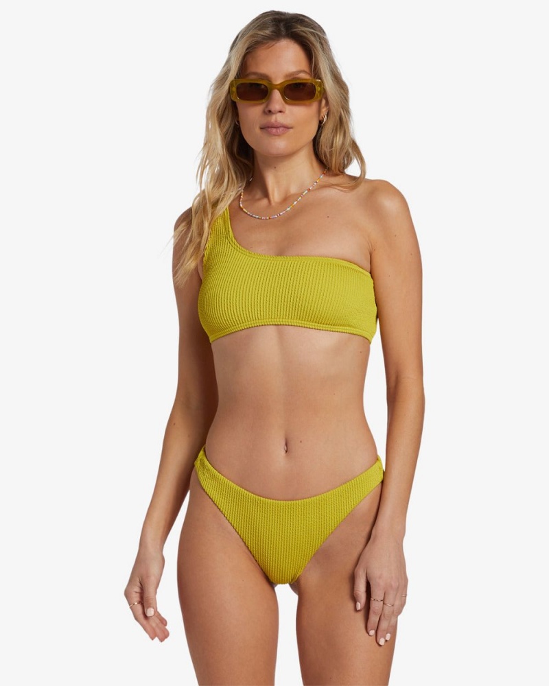 Tart Lime Women's Billabong Summer High Tanga Bikini Bottoms | 798432JTM