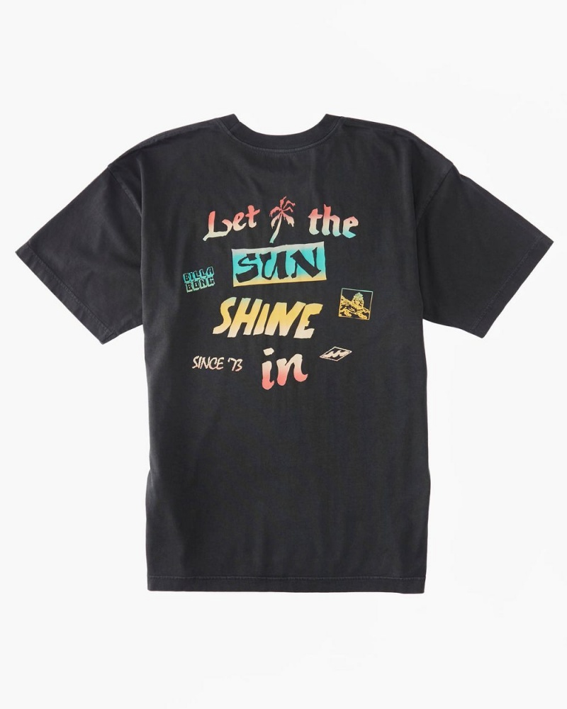 Washed Black Men's Billabong Let It Shine T-Shirt | 415709LZR