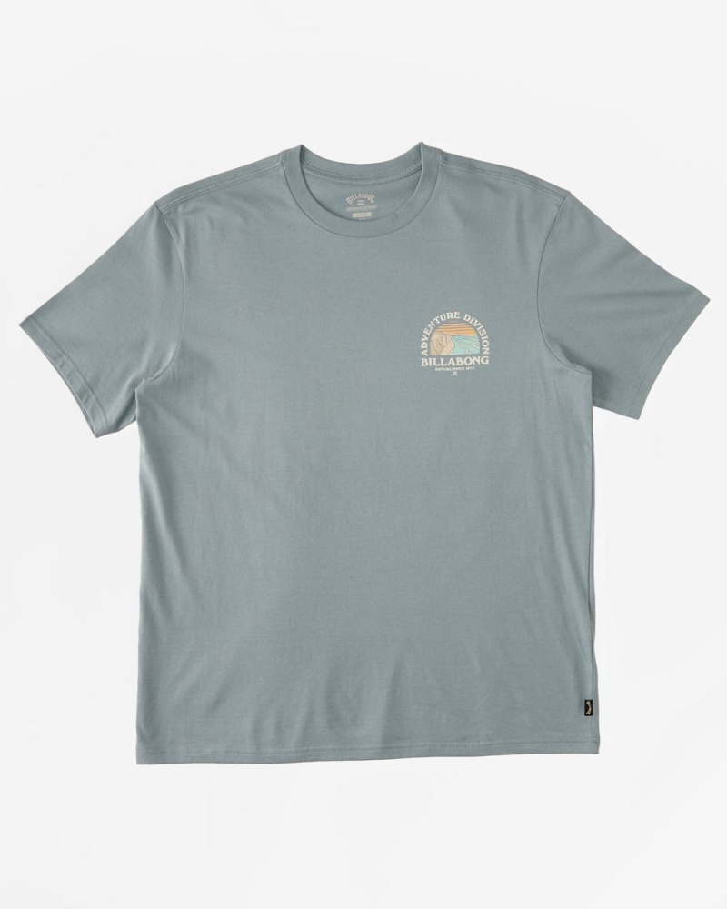 Washed Blue Men's Billabong Sun Up Short Sleeve T-Shirt | 317498YRV