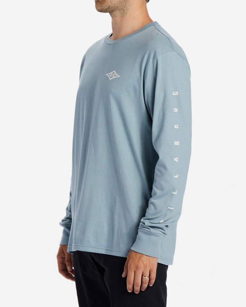 Washed Blue Men's Billabong Unity Long Sleeve T-Shirt | 069457UOT