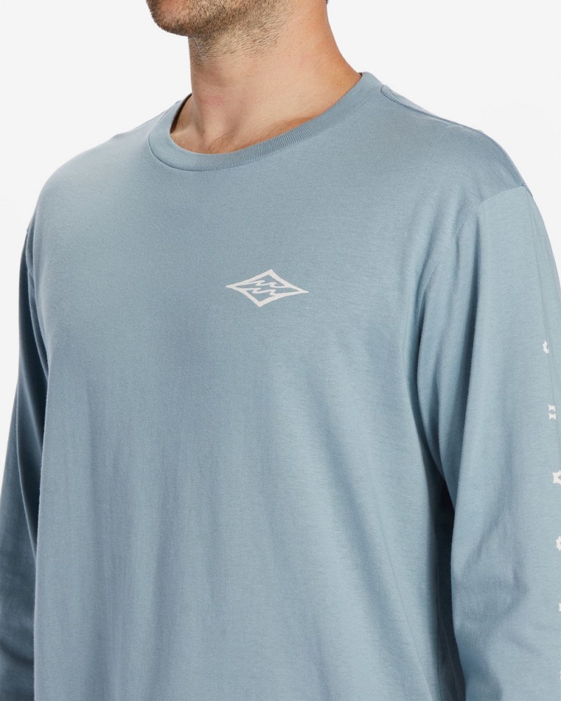 Washed Blue Men's Billabong Unity Long Sleeve T-Shirt | 069457UOT