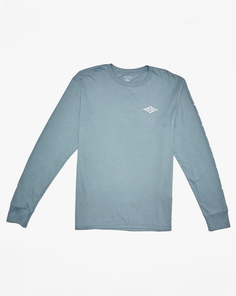 Washed Blue Men's Billabong Unity Long Sleeve T-Shirt | 069457UOT