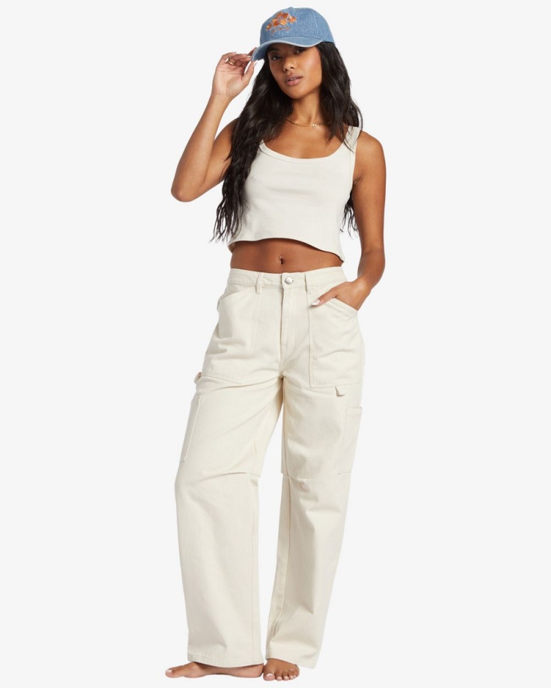 White Cap Women's Billabong Leia Cargo Pants | 062537VBU