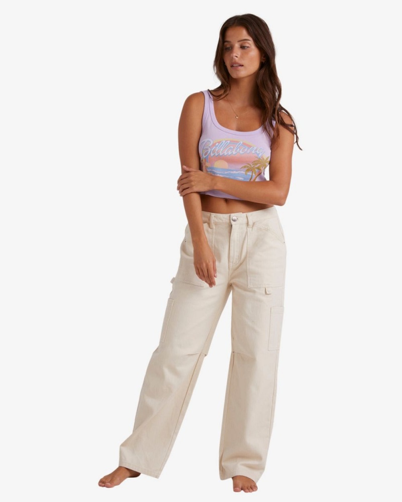 White Cap Women's Billabong Leia Cargo Pants | 062537VBU