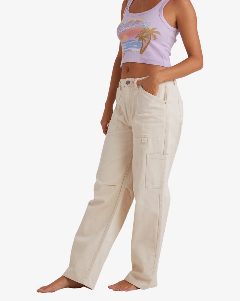 White Cap Women's Billabong Leia Cargo Pants | 062537VBU