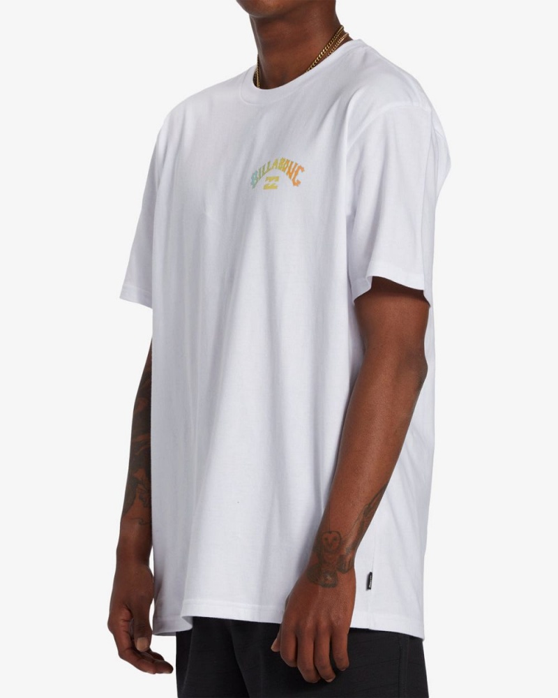 White Men's Billabong Arch Fill Short Sleeve T-Shirt | 920463YNP