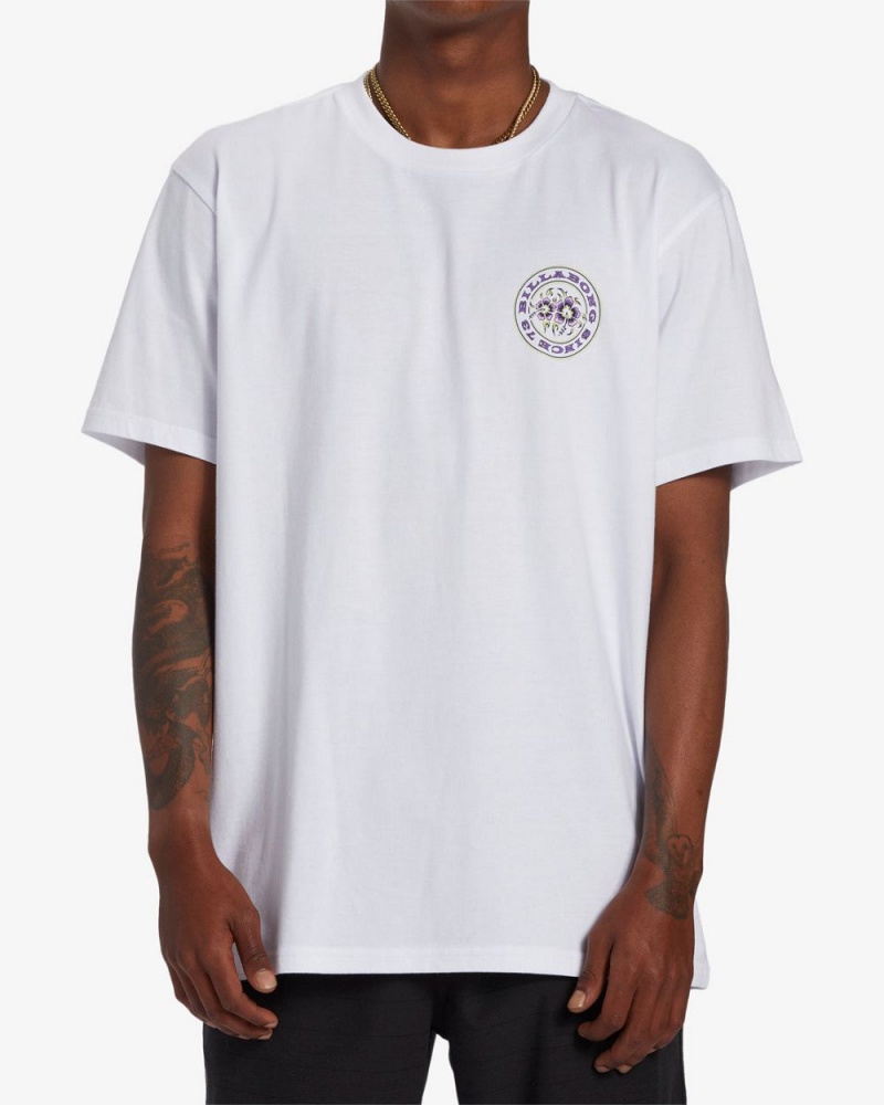 White Men's Billabong Bonez Short Sleeve T-Shirt | 936785IBD