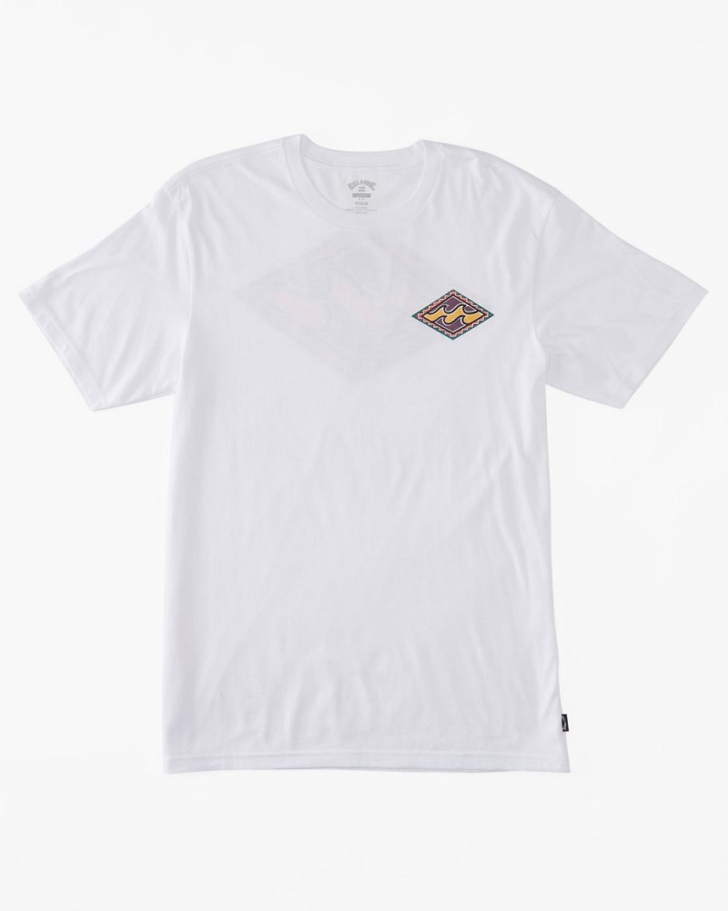 White Men's Billabong Crayon Wave T-Shirt | 591270JUL