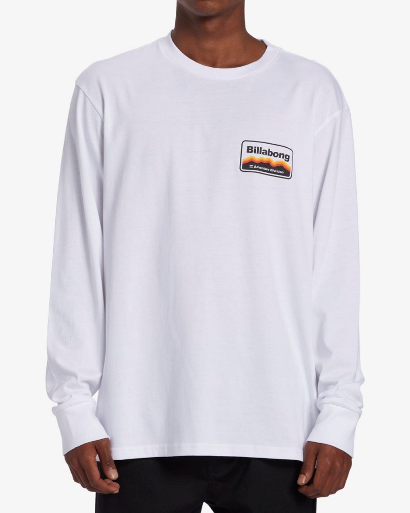 White Men's Billabong Range Long Sleeve T-Shirt | 943580PYG