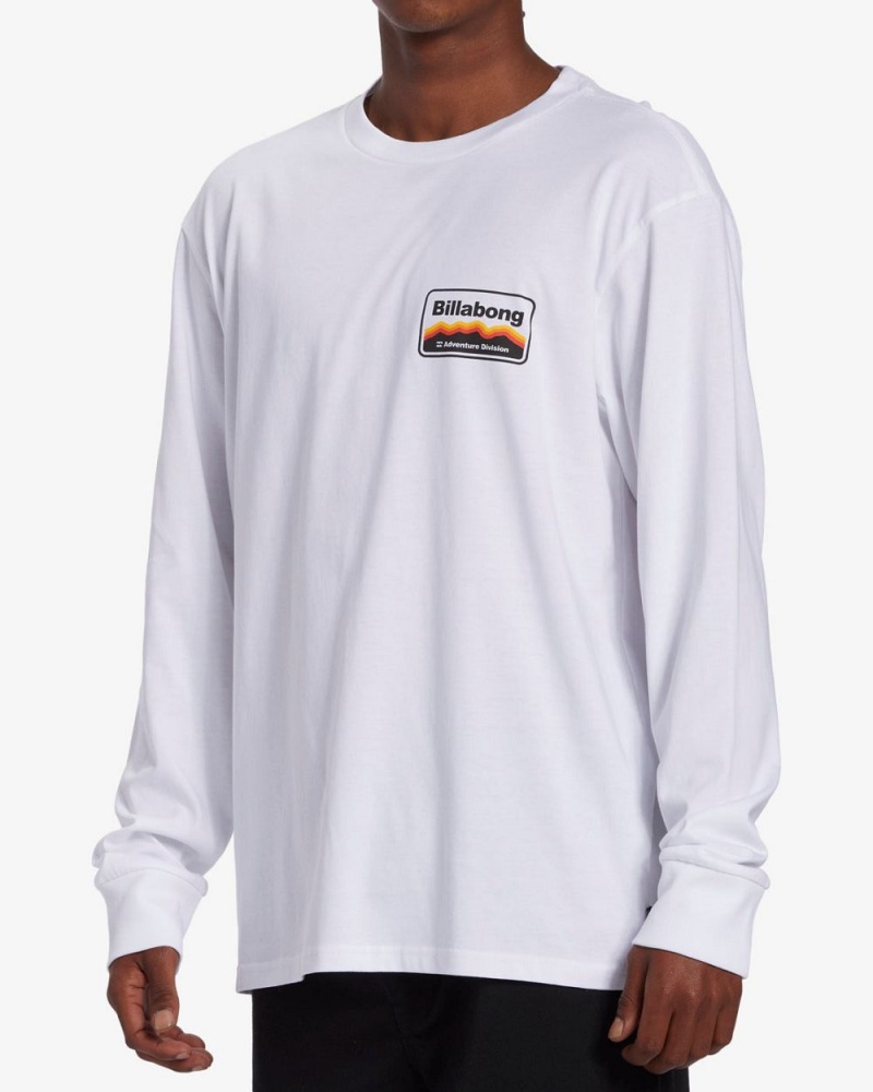 White Men's Billabong Range Long Sleeve T-Shirt | 943580PYG