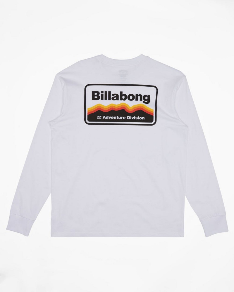 White Men's Billabong Range Long Sleeve T-Shirt | 943580PYG