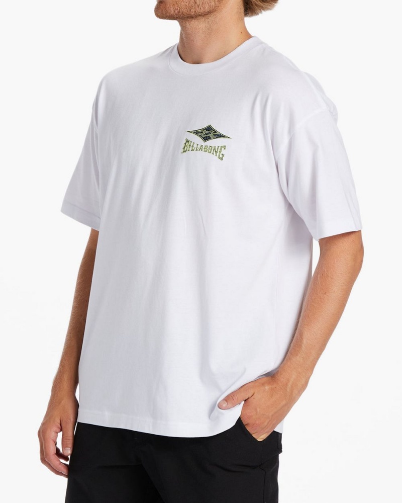 White Men's Billabong Ridge T-Shirt | 031692YBT