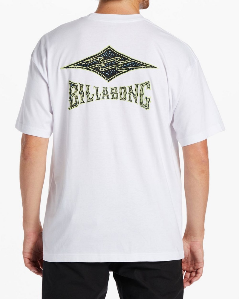 White Men's Billabong Ridge T-Shirt | 031692YBT