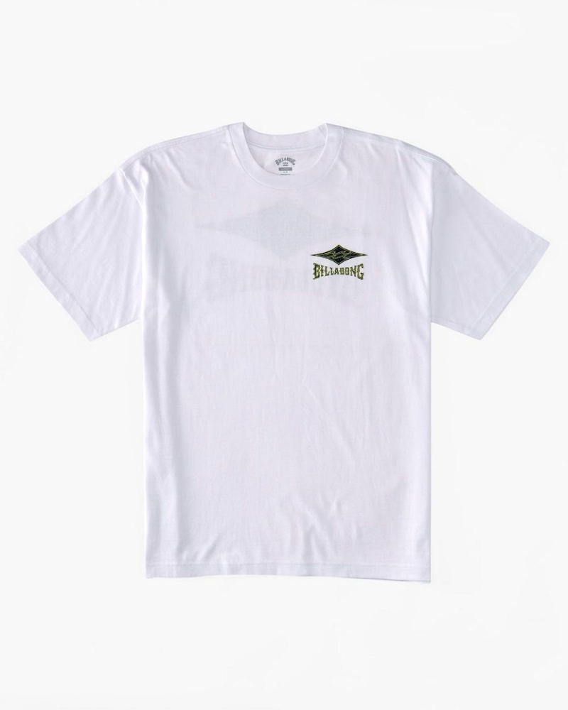 White Men's Billabong Ridge T-Shirt | 031692YBT