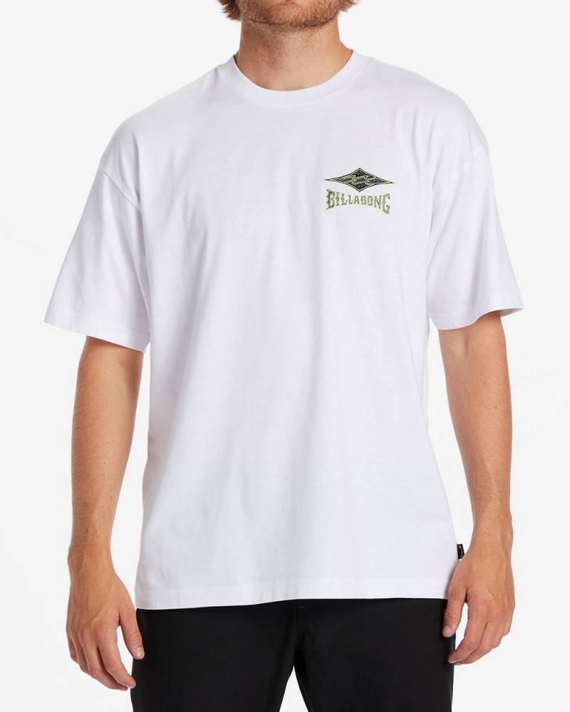 White Men\'s Billabong Ridge T-Shirt | 031692YBT