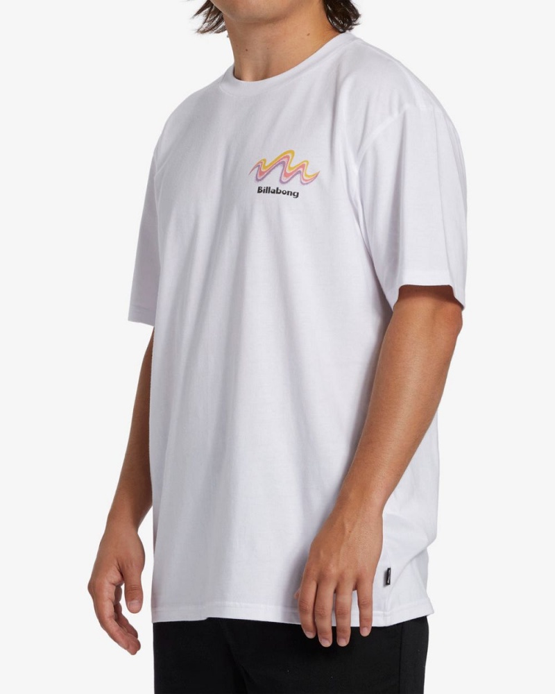 White Men's Billabong Segment Short Sleeve T-Shirt | 568973TPK