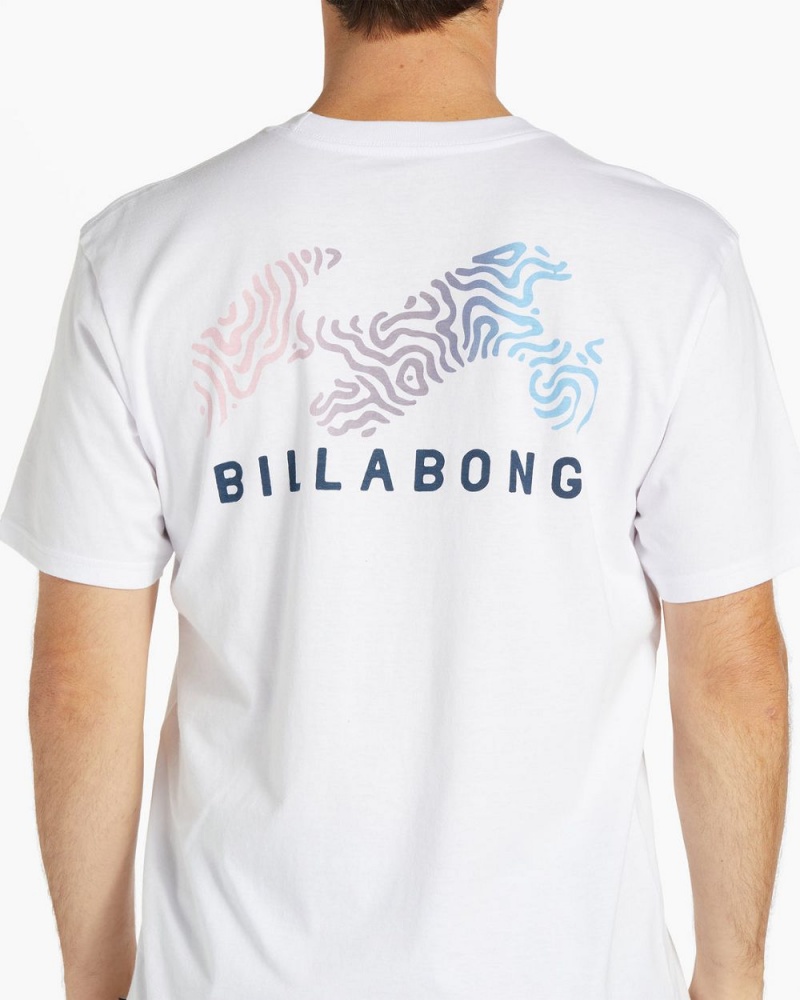 White Men's Billabong Segment Short Sleeve T-Shirt | 297430WTZ