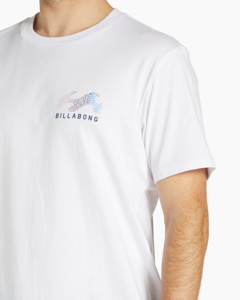 White Men's Billabong Segment Short Sleeve T-Shirt | 297430WTZ